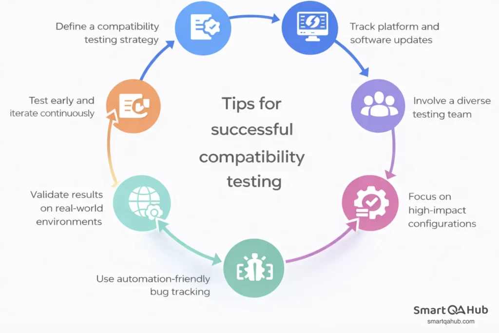 Key steps for successful compatibility testing across platforms, configurations, and real-world environments.